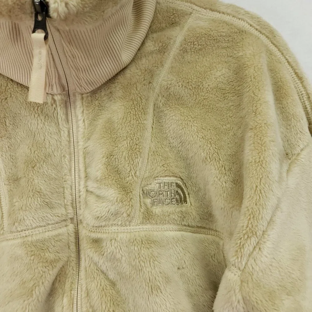 The North Face Osito Lux Jacket Women's Medium Beige Long Sleeve Full Zip - Picture 14 of 15